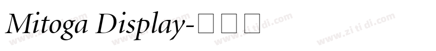 Mitoga Display字体转换